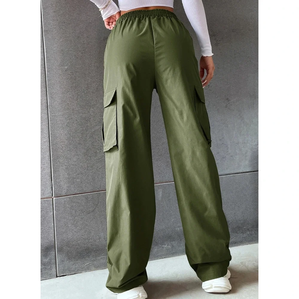 SHEIN Flap Pocket Side Cargo Pants in Green, Size XS​​​​​​ - Picture 2 of 2